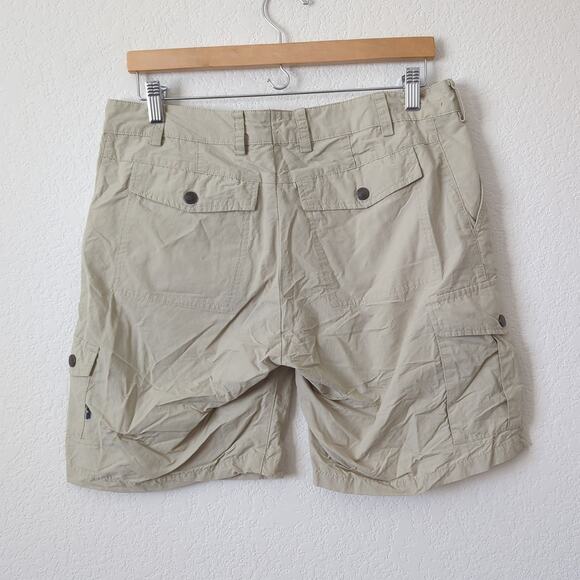 Fjallraven Womens Utility Cargo Karla MT Shorts Tan 30-31" Hiking Waling Outdoor - Picture 2 of 6